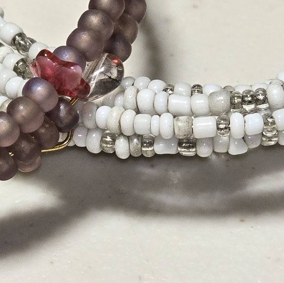 Lot of 2 Coiled Seed Bead Bracelets - Picture 2 of 3